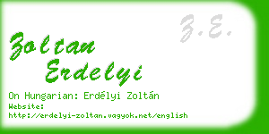 zoltan erdelyi business card
