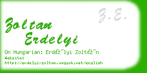 zoltan erdelyi business card